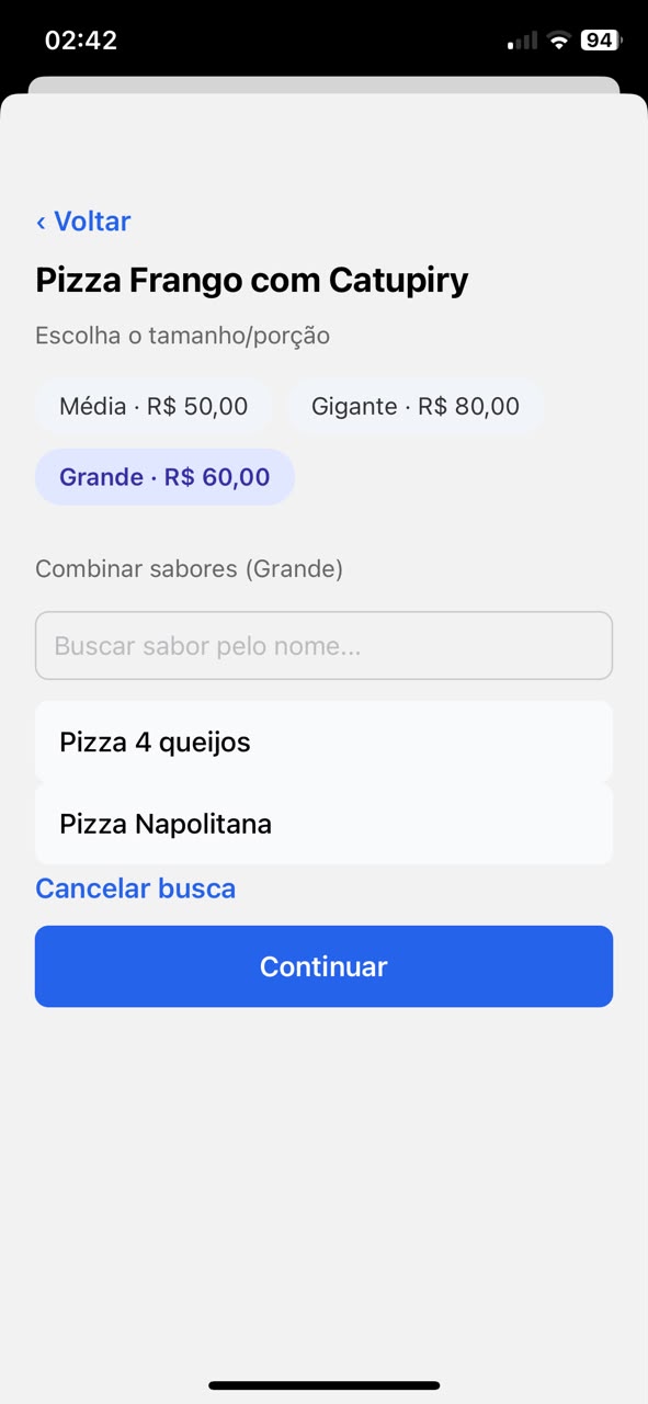 Busca de combinar sabores numa pizza